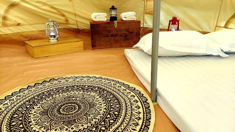 Suối Đá Trắng Glamping - Cầu gỗ