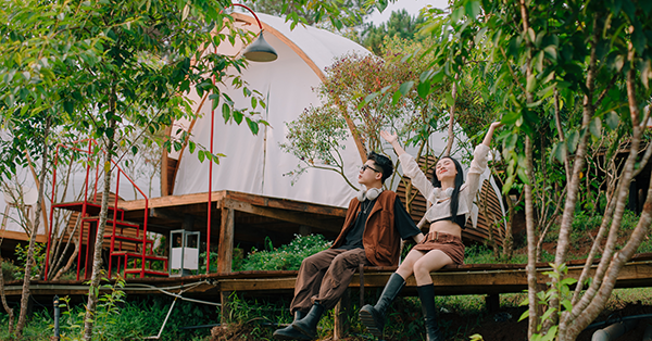 Trạm Mây Glamping view đồi chè